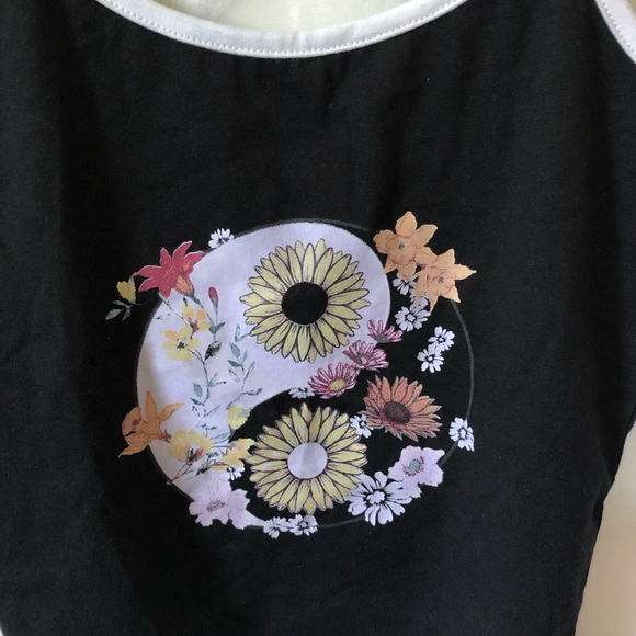 Justify Womens Crop Top Small Black/Yellow/Purple - Picture 2 of 4